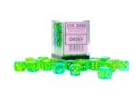 Gemini: 12mm d6 Translucent Green-Teal yellow Dice Block (36 dice) Online Sale