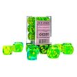 Gemini: 16mm d6 Translucent Green-Teal yellow Dice Block (12 dice) For Discount