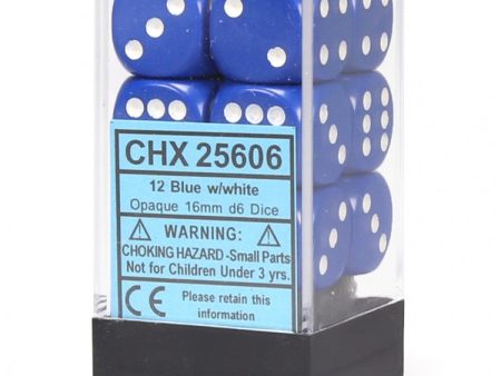 16mm d6 Opaque: Blue white Dice Set Online Hot Sale