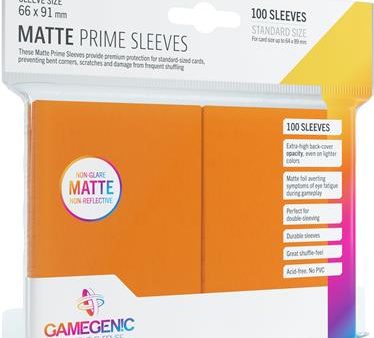 Matte Prime Sleeves: Orange Online Hot Sale