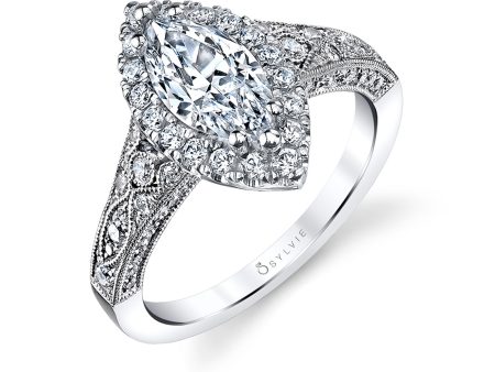 Sylvie Marquise Vintage Engagement Ring S1409 - MQ Online now