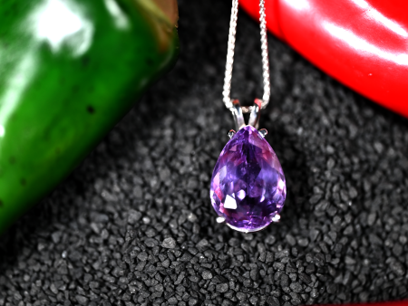 13.43CT PEAR AMETHYST PENDANT Online Hot Sale