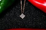 .76CT PRINCESS CUT NATURAL DIAMOND PENDANT Discount