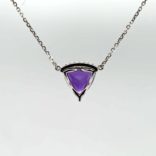 4.89CT AMETHYST AND DIAMOND PENDANT Online now