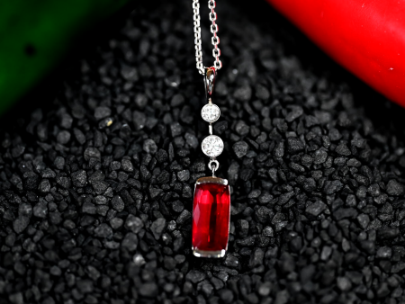 2.00CT NATURAL RUBY AND DIAMOND PENDANT Sale