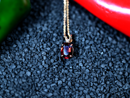 1.16CT NATURAL RED SPINEL AND DIAMOND PENDANT For Cheap