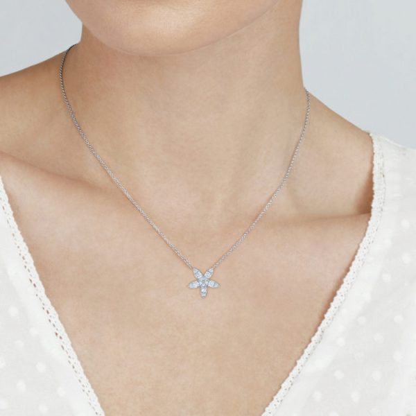 KWIAT Sunburst Star Pendant with Diamonds N-9455-0-DIA-18KW Discount