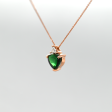 3.04CT CHROME TOURMALINE AND DIAMOND PENDANT Cheap