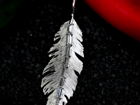 0.94ctw Diamond Fashion Feather Necklace Online