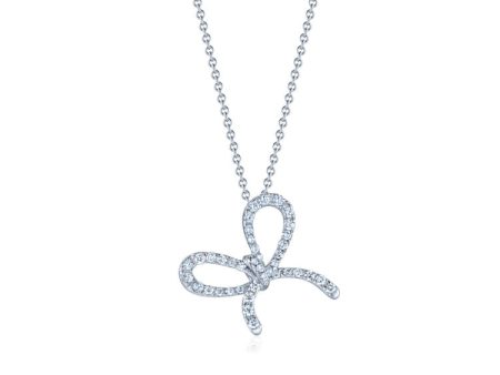 KWIAT Elements Bow Pendant with Diamonds N-9540-0-DIA-18KW Fashion