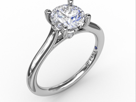 Fana Classic Cathedral Solitaire Engagement Ring 4014 For Sale