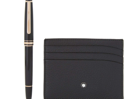 Montblanc Meisterstuck Red Gold Classique Rollerball and Pocket Holder Set MB114121 For Discount