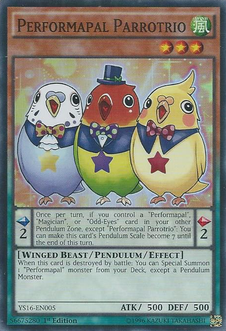 Performapal Parrotrio [YS16-EN005] Super Rare on Sale